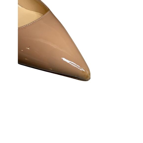 Authenticated Christian Louboutin Kate Patent Leather Heels Pumps Beige 38 - Picture 6 of 13